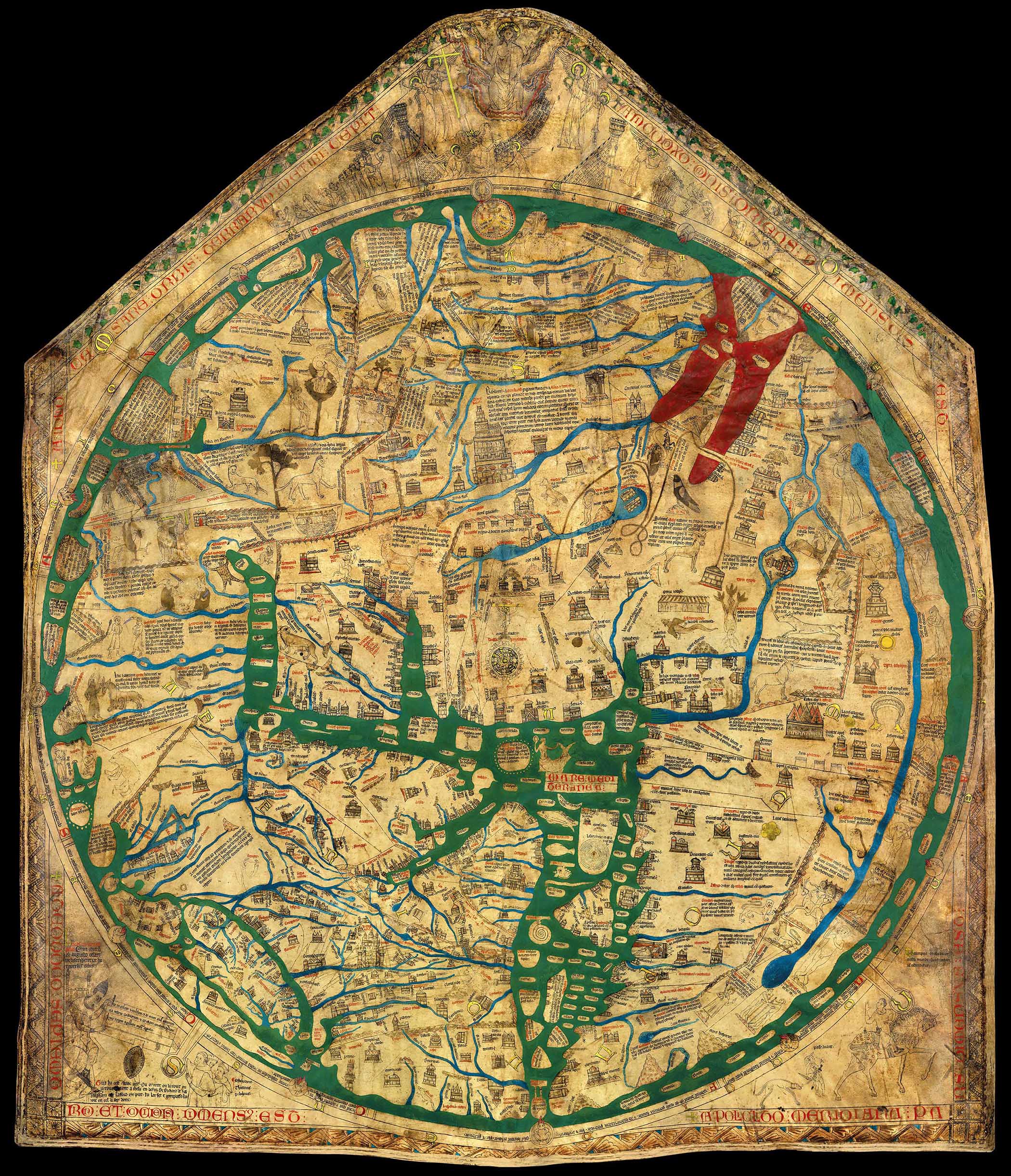Colour Enhanced Mappa Mundi